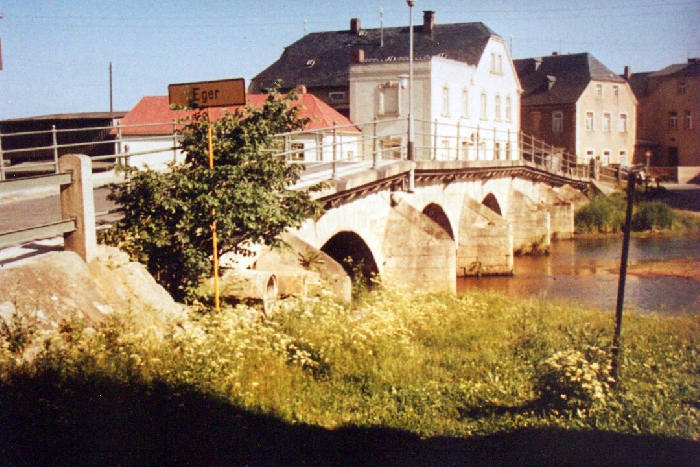 Die historische Egerbrcke in Marktleuthen im Fichtelgebirge