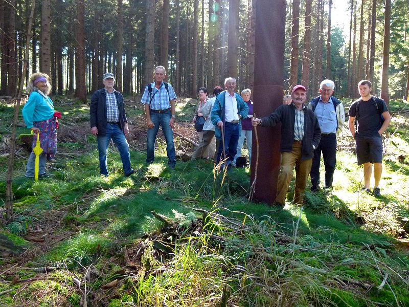 Am Luftschacht des historischen Uranbergwerks bei Weienstadt im Fichtelgebirge