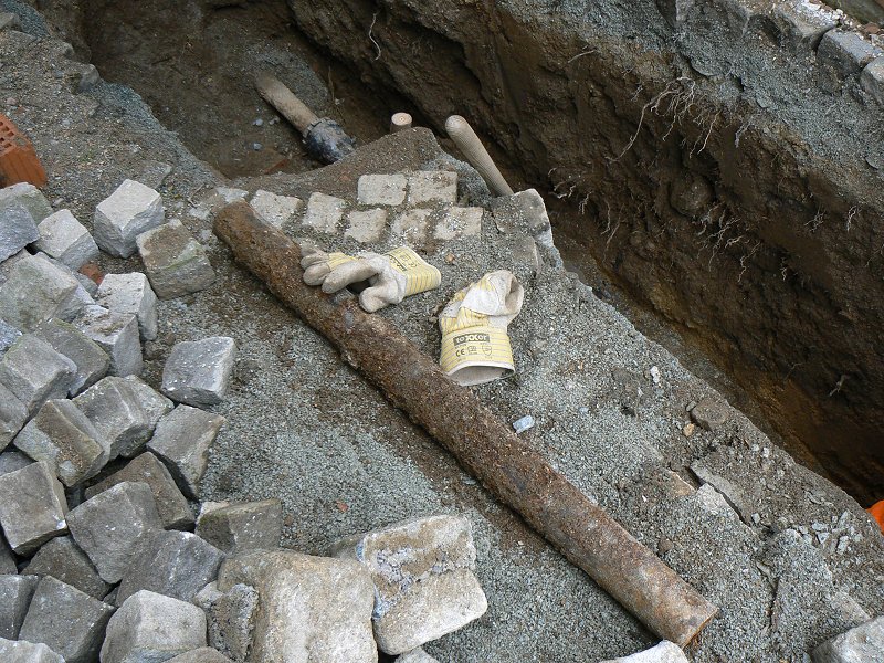 Reaktivierung der alten Brunnenwasserleitung auf dem Marktplatz Marktleuthen