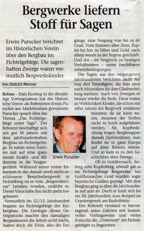 Bergwerke liefern Stoff fr Sagen