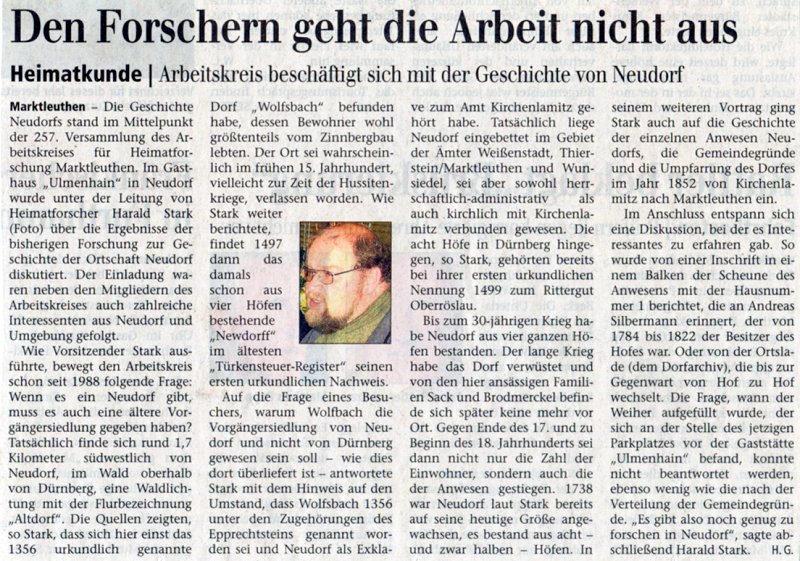 Die Geschichte von Neudorf