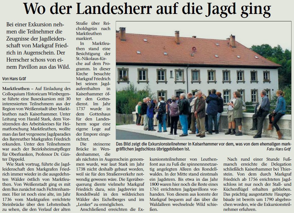 Jagdschloss der Bayreuther Markgrafen in Kaiserhammer